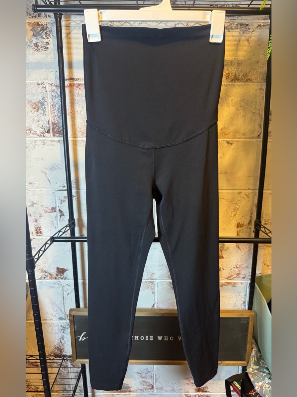 CRZ YOGA Black Maternity High-Waist Leggings